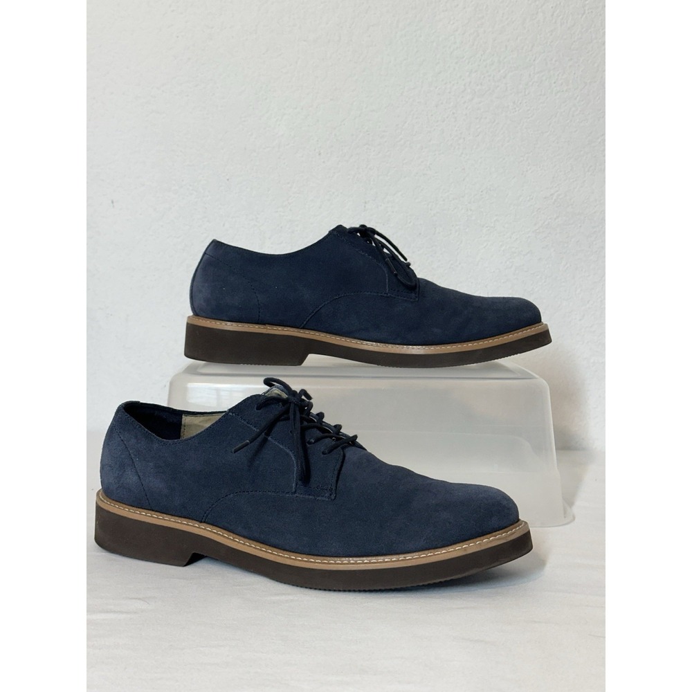 Banana‎ Republic Mens Size 9 Blue Suede Shoes Oxford Excellent Condition